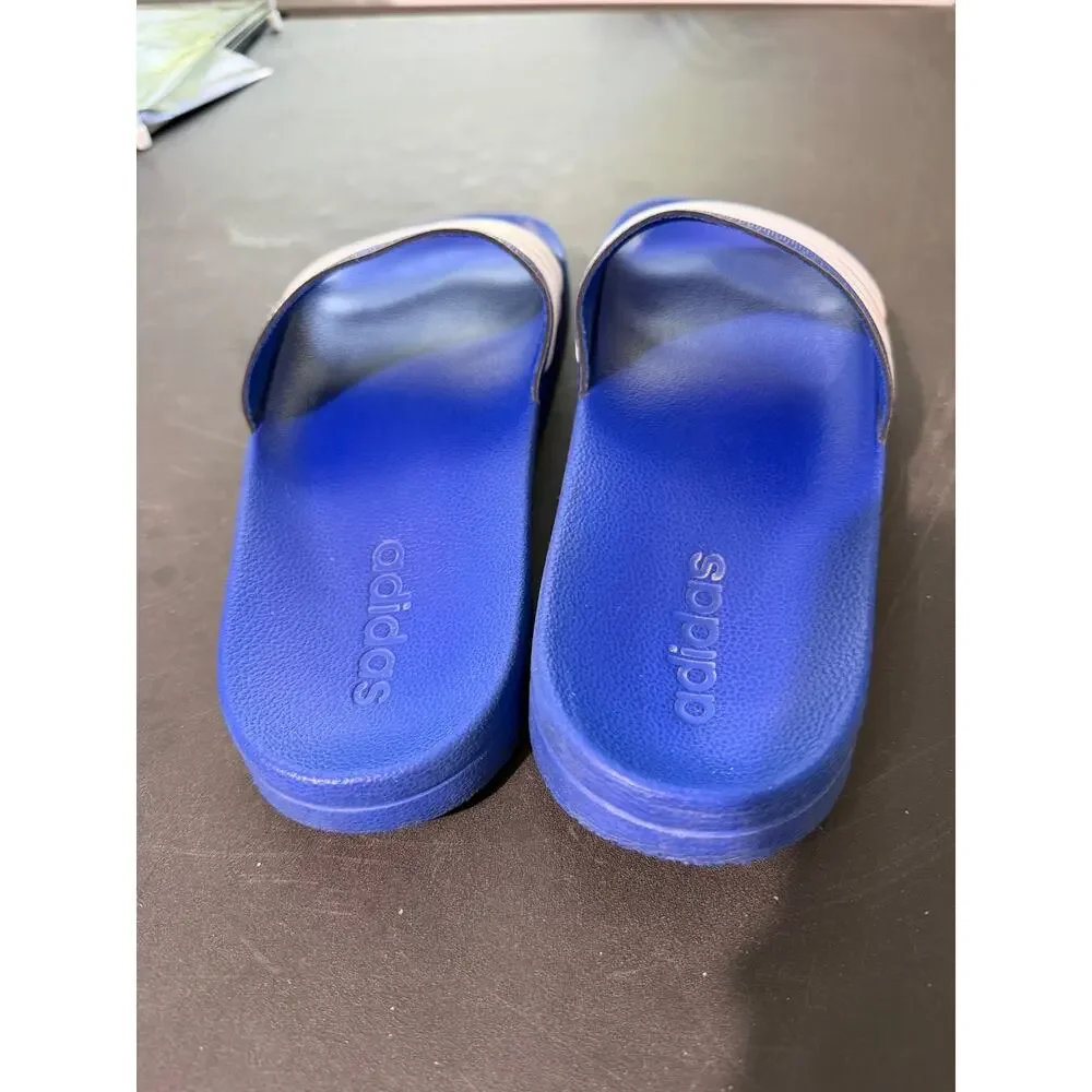 Adidas Adilette Cloudfoam Slides Royal Blue White Men 9 GZ0028 Made in Italy
